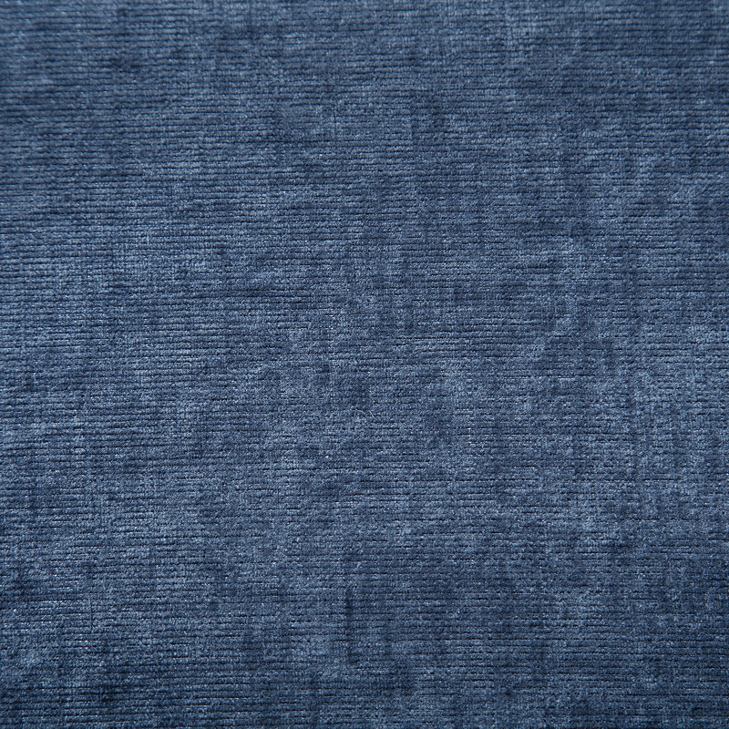 Canapé modulaire en L, repose-pieds de rangement convertible, chenille, accoudoirs carrés, Chenille bleu