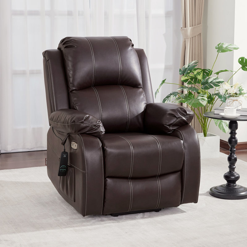 Power Recliner Lift Chair With Massage And Heat, Extended Footrest