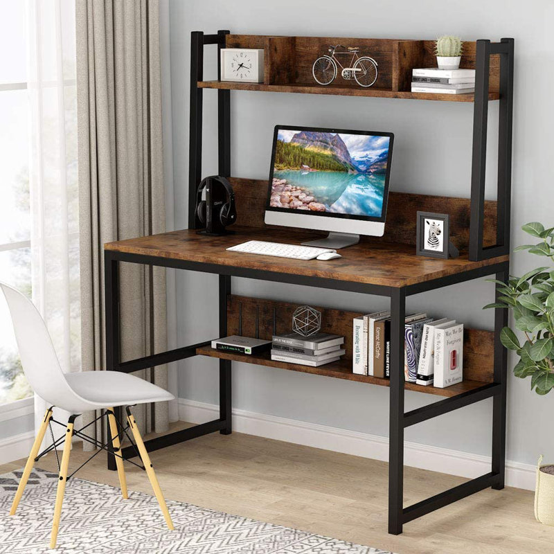 Lakitia Computer Desk, Brown