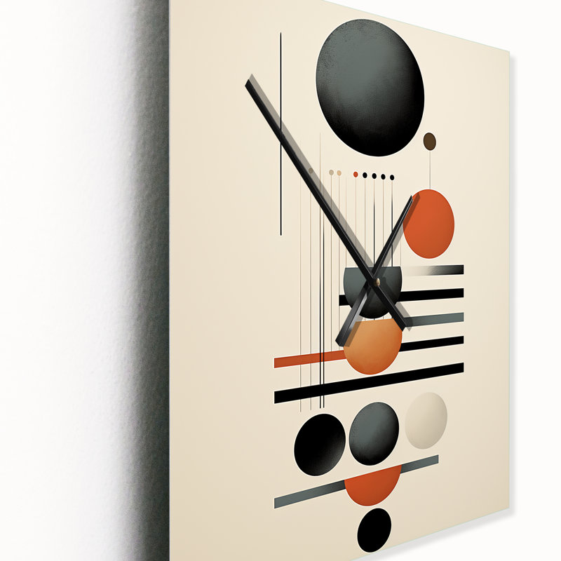 Waning With The Moon Circular Retro Geometrics, H 32 po x l 24 po x P 1 po