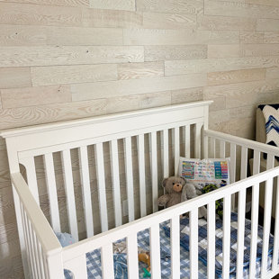 Timberchic Oak Wooden Wall planks - Simple Peel & Stick Wall Covering Application for DIY Accent Wall & Home Improvement - Premium Modern Wall Paneling - 10 sq ft