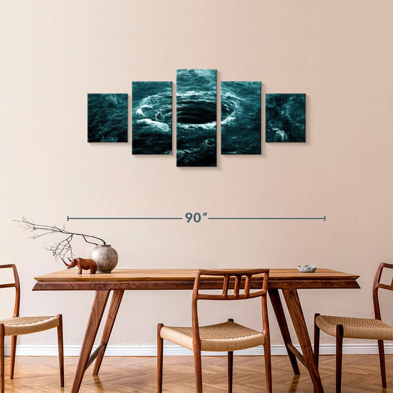 Ocean Whirlpool In Bermuda Triangle, 34" H x 74" W