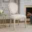 Ensemble de 2 chaises d'appoint Olto, chêne blanc clair, chenille ivoire