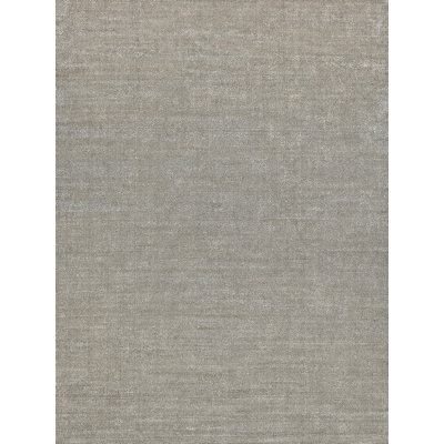 Duo Hand-Loomed Wool/Synthetic Silver/Dark Gray Area Rug