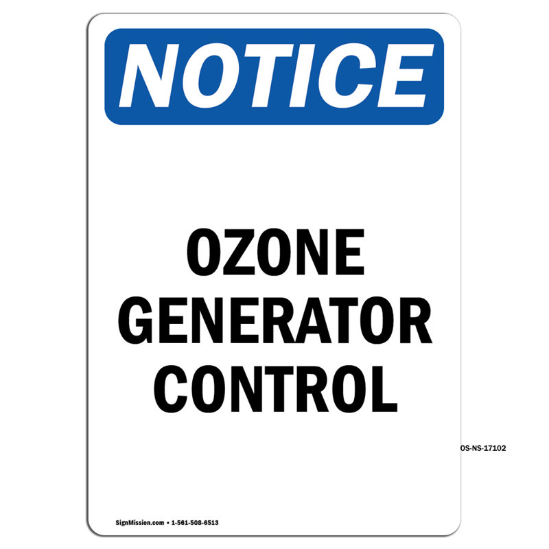 Ozone Generator Control Sign