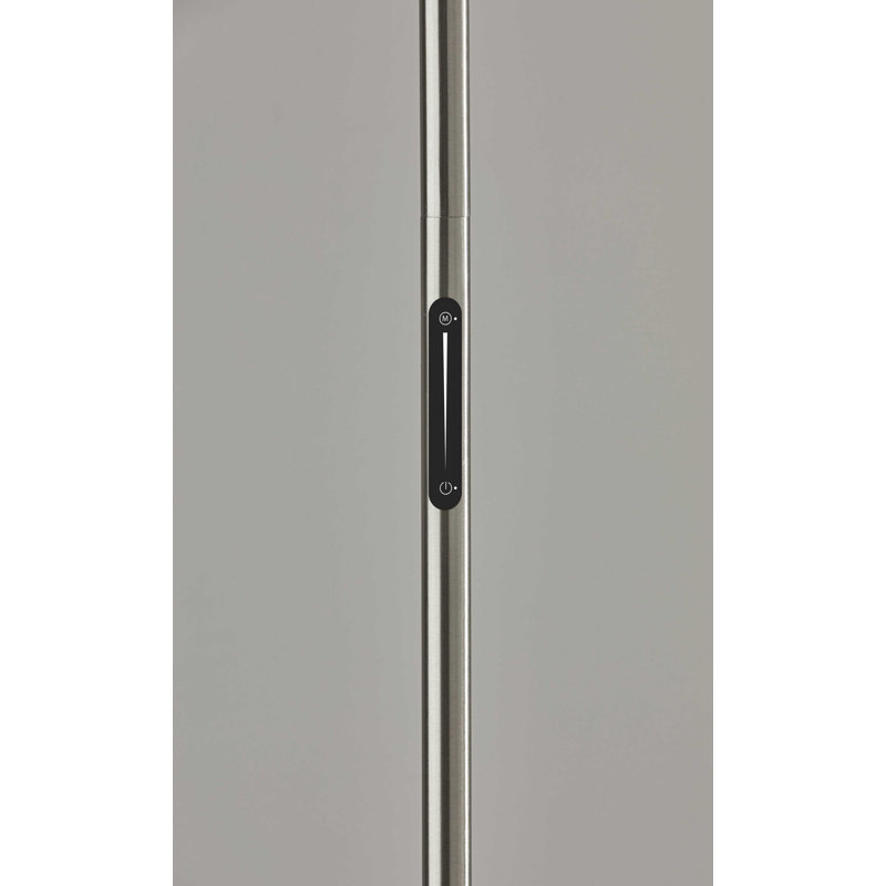 Torchère moderne en métal brossé à DEL Modern Discus