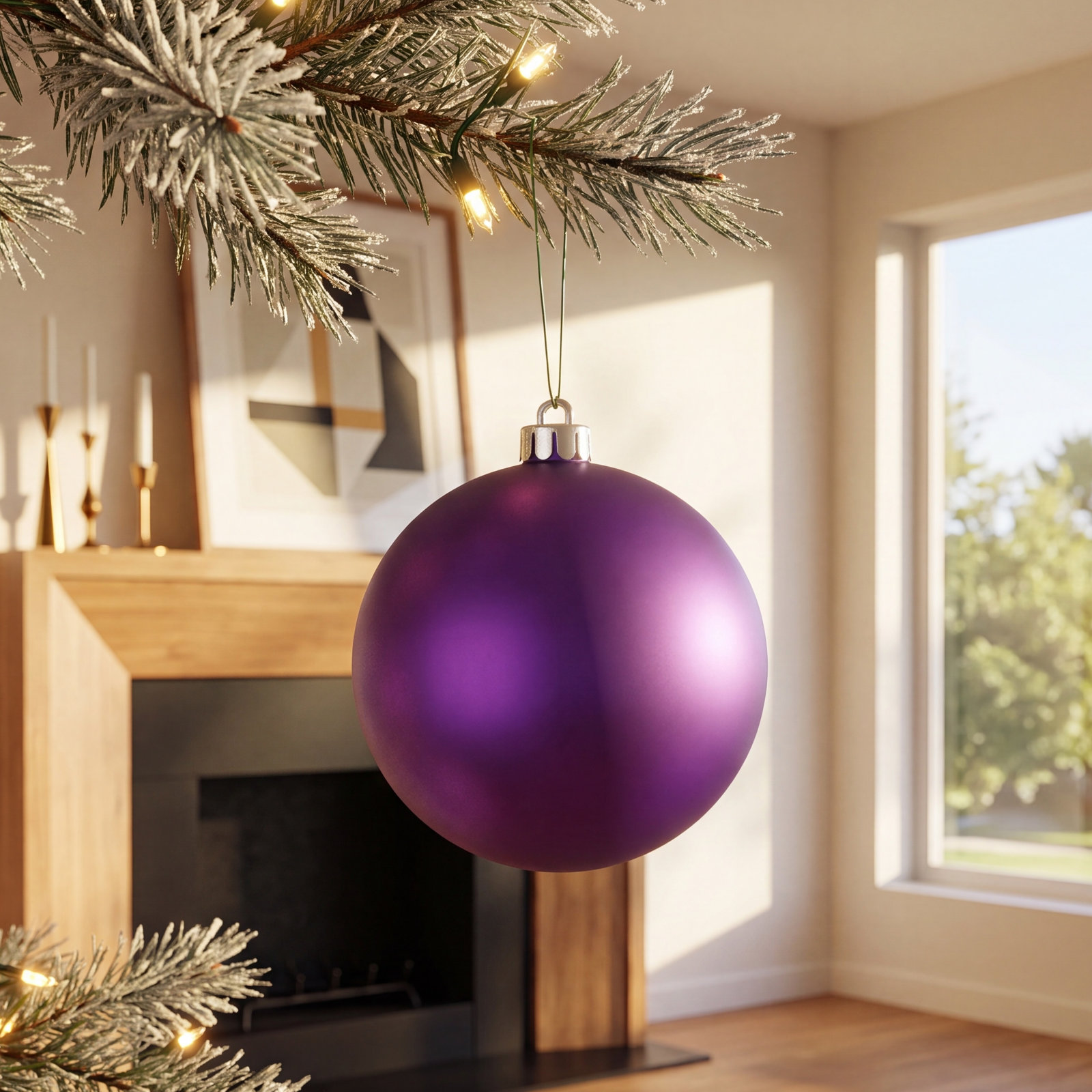Holiday Décor Ball Ornament, 2.75", Blue Matte