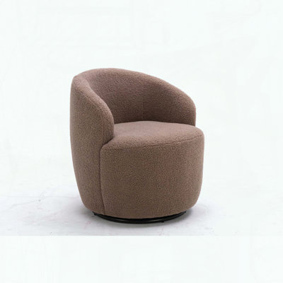 Teddy Fabric Swivel Barrel Chair – 360° Swivel