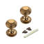 Beehive Door Knob 55mm Aged Brass
