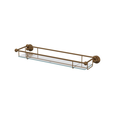 Edwardian Wall Mount Tempered Glass Vanity Shelf