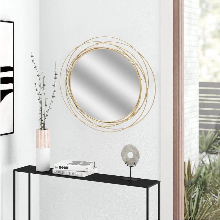 Circal Black Round Mirror