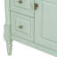 Meuble-lavabo autoportant de 76 cm (30 pouces) avec lavabo en céramique et rangements organisés. Meuble-lavabo de salle de bain de 76 cm (30 pouces) avec 3 tiroirs et portes coulissantes fonctionnelles.
