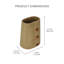 Vase Niraan Ecomix avec perles en bois