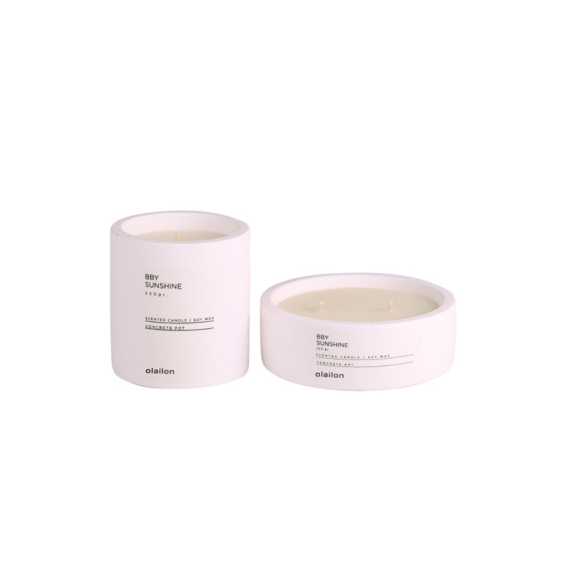 Candly Sandalwood Scented Tumbler Candle with Concrete Holder