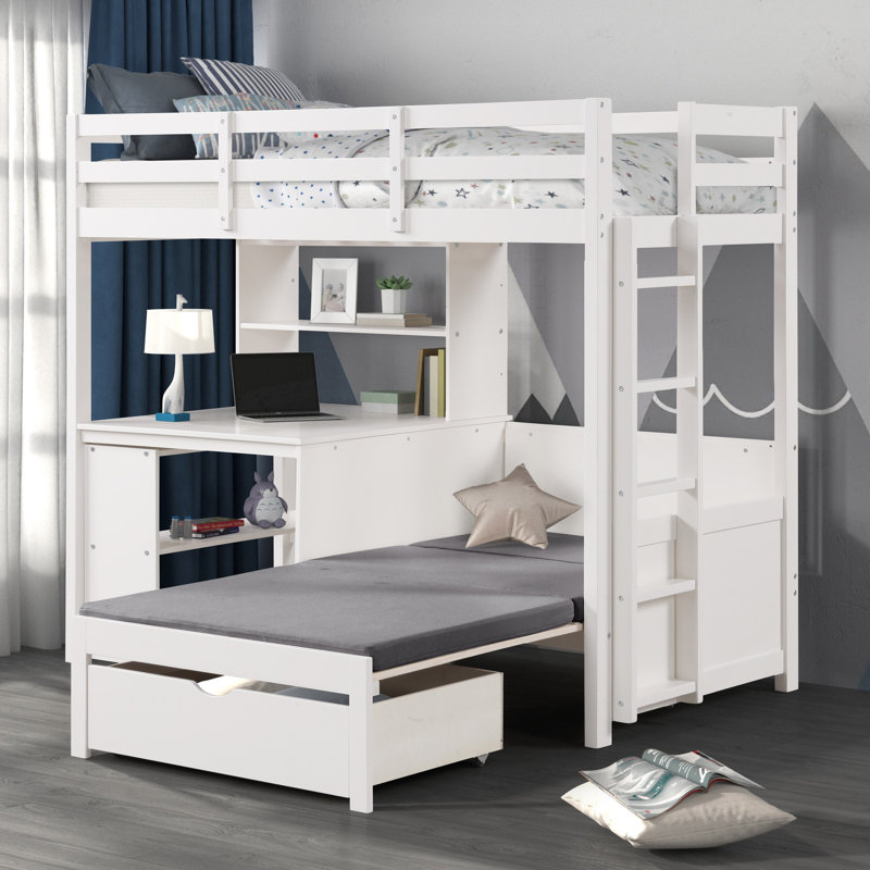Imhotep Loft Bed With Bookcase