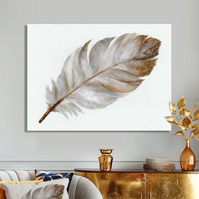 Irlene - Glam Feather Metal Wall Art, Glam Metal Print