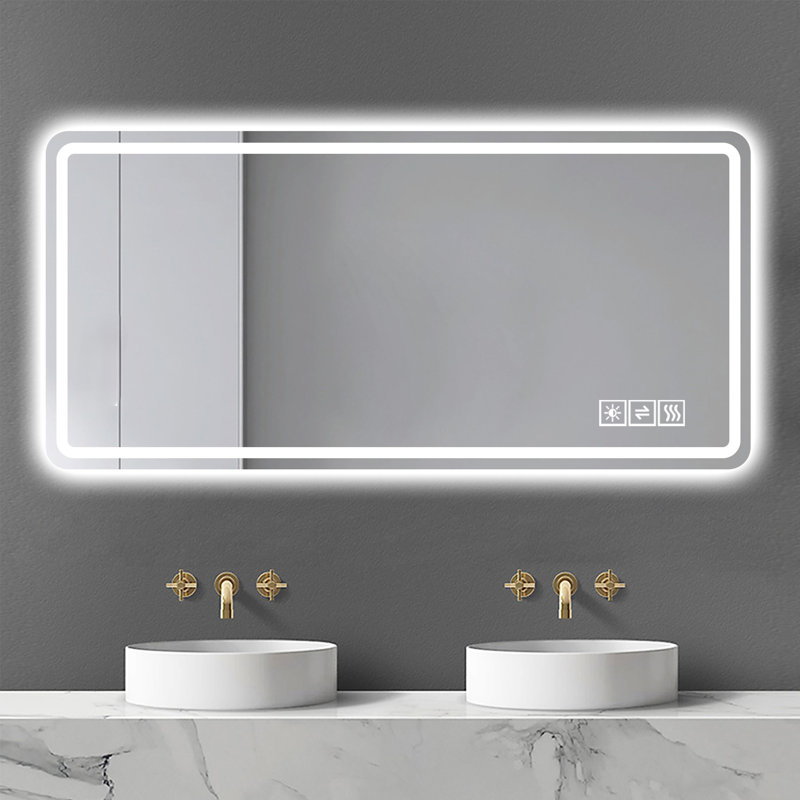 Miroir de salle de bain à DEL 28 * 60 - Brouillard, conception écoénergétique de pouce