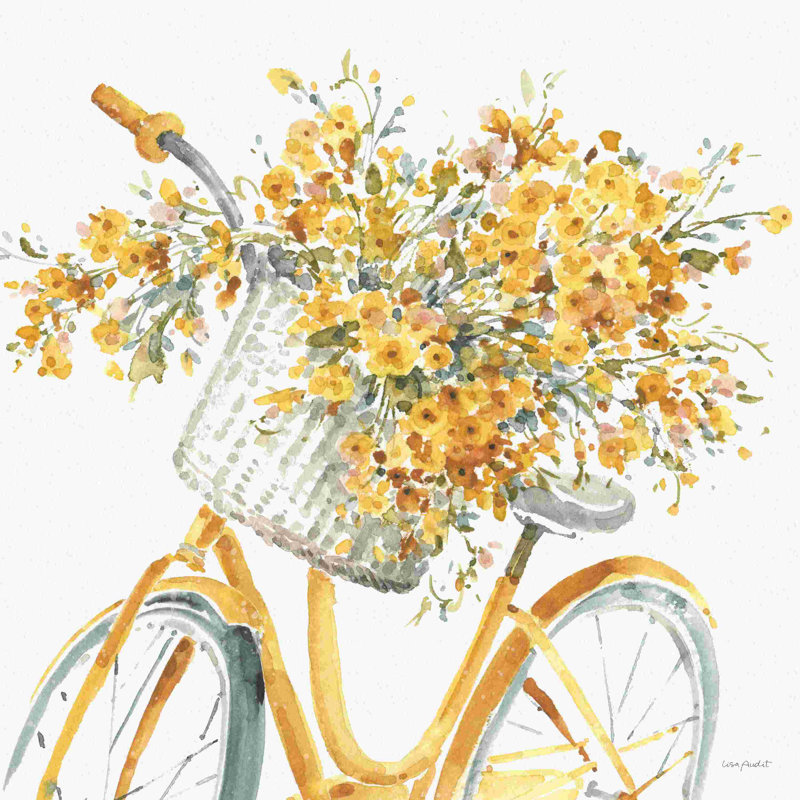 Happy Yellow 07B On Canvas by Lisa Audit Print