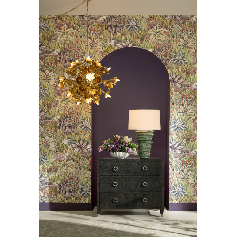 Ardmore Singita 33' L x 27" W Wallpaper Roll, Green