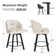 Elyana Counter Height Bar Stools Set Of 2, Swivel Bar Stool With Back, Linen Counter Stool, Metal Legs, Retro Upholstered Barstools For Kitchen Island, Home Bar, Pub