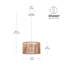 Luminaire suspendu tambour 1 lumière Huya