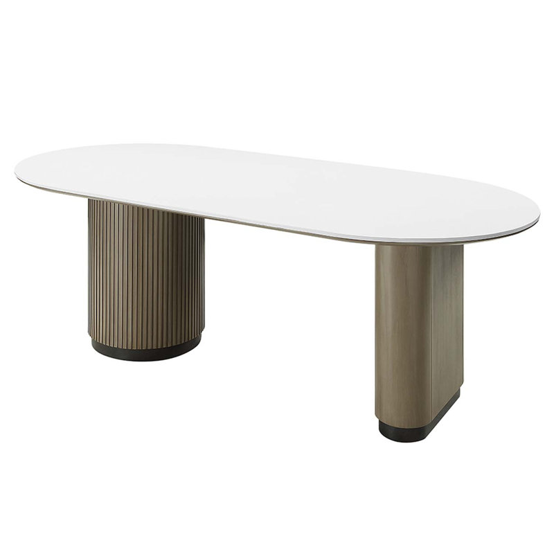 Rectangular Dining Table , Engineering Top & Light Oak