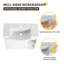 Meuble-lavabo mural 24 po avec lavabo en céramique, armoire de salle de bain flottante moderne avec tablette ouverte et porte simple, conception peu encombrante pour salle de bain-827477529-827477532