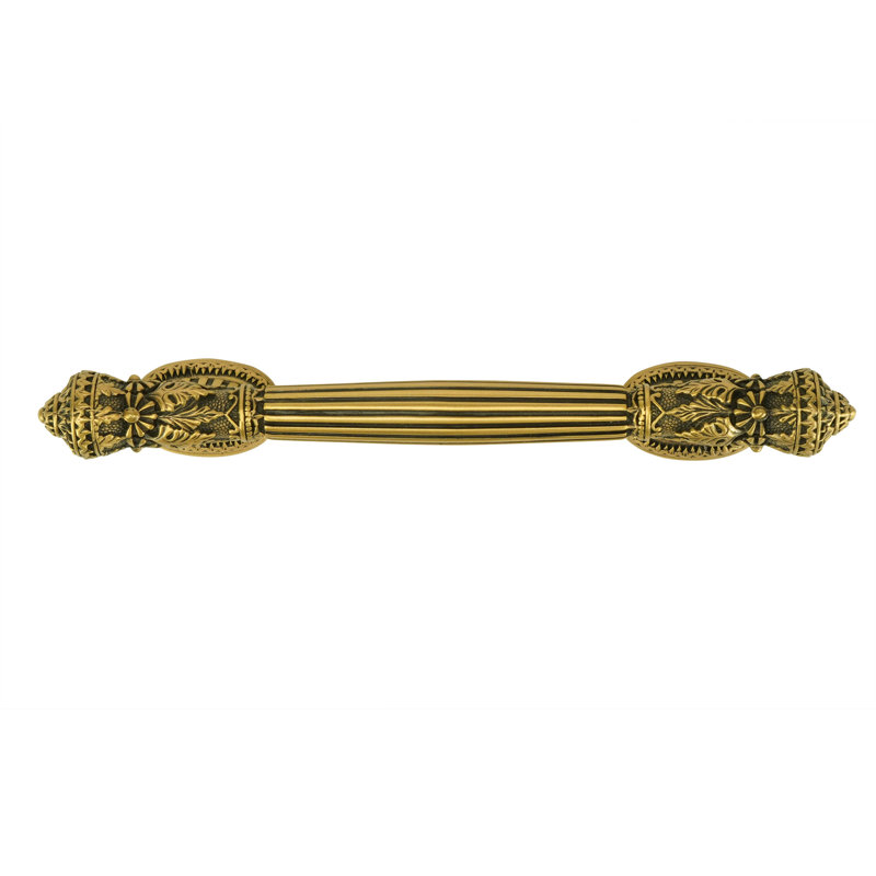 TOULOUSE 3-1/2" CENTER TO CENTER PULL IN SATIN PLATE, Museum Gold