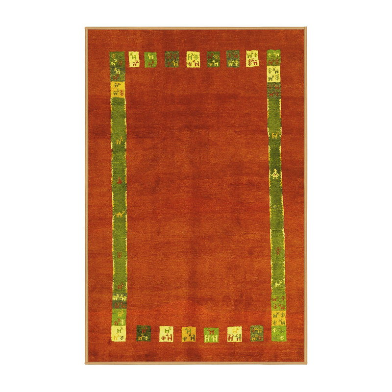 Tapis contemporains jaunes lavables à la machine 2797, Rectangle 2 pi x 3 pi