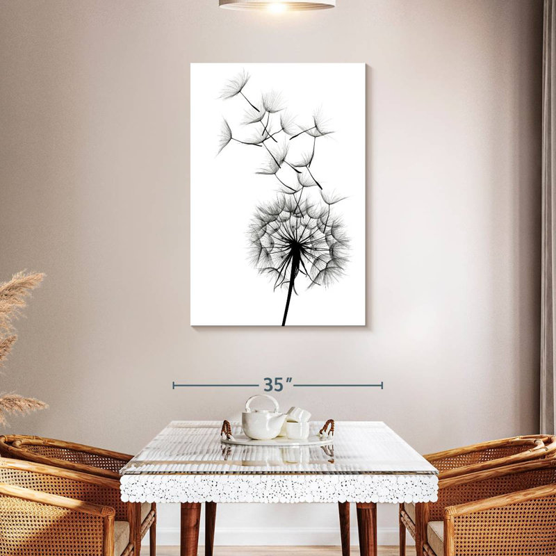 Harnek Monochromatic Dandelion, 45" H x 30" W