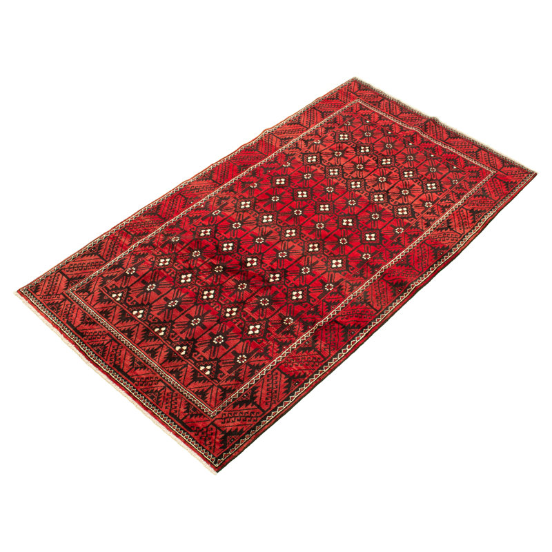 Tosca One-of-a-Kind 5'4" X 9'3" 1980s Wool Area Rug in Red