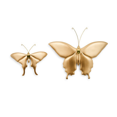 Mocha Butterfly Wall Decor Duo