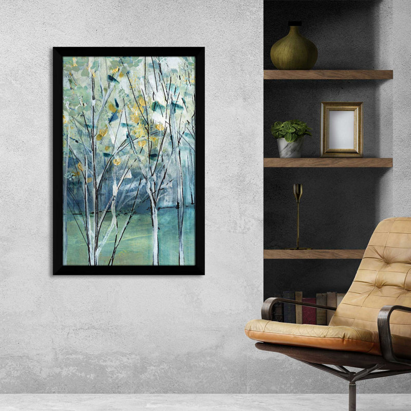 Frost Valley Light par Susan Jill - Peinture, L 21,5 po x H 27,5 po, Cadre noir