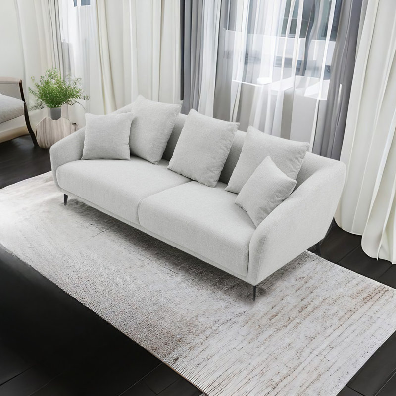 Canapé Behéshta de 82,67 po, 100 % polyester gris clair