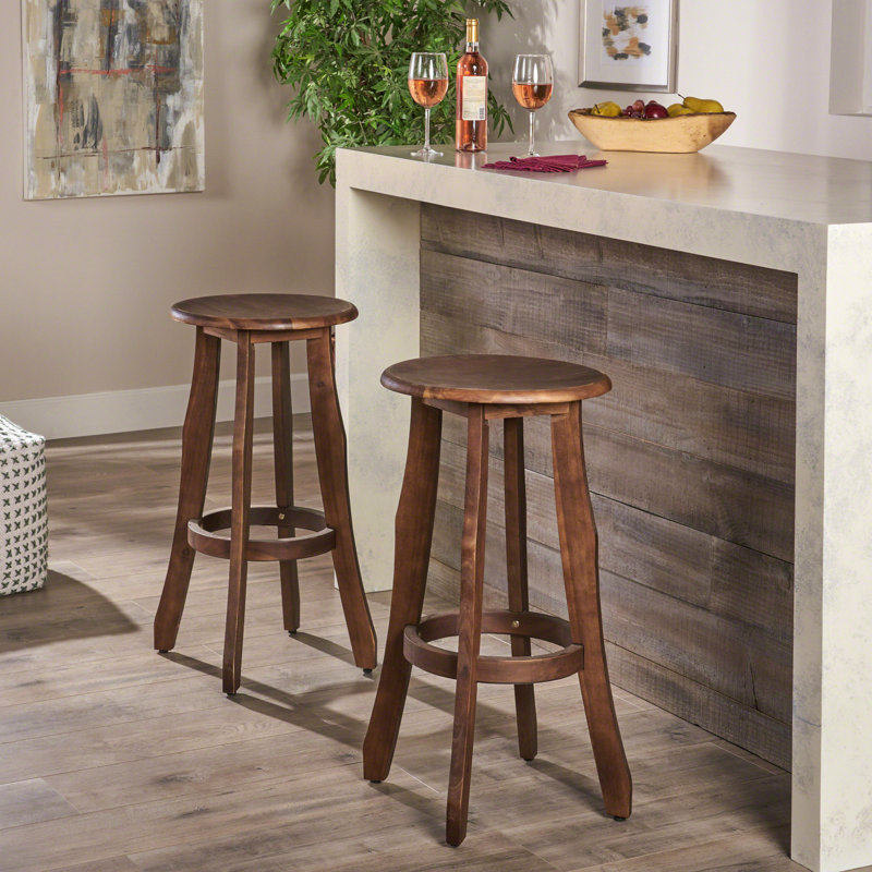Chaises de patio en bois avec tabouret Pike