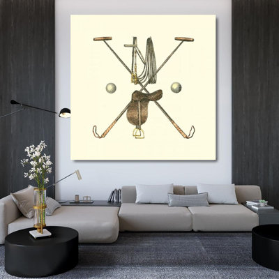 Astoria Grand Vision Studio Gallery Wrapped Canvas Art Titled: Polo Saddle