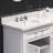 Derby 72" Carrara White Marble Countertop Bath Vanity with Faucet and Mirror-28893361