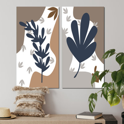 Minimalistc Plant Silhouettes Still Lifes V " Minimalistc Plant Silhouettes Still Lifes V " 2 - Pieces