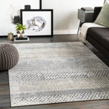 Lysette Oriental Charcoal/Gray Area Rug