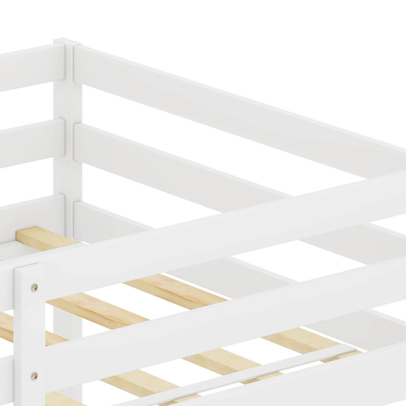  Zahara Twin Loft Bed With Staircase, White