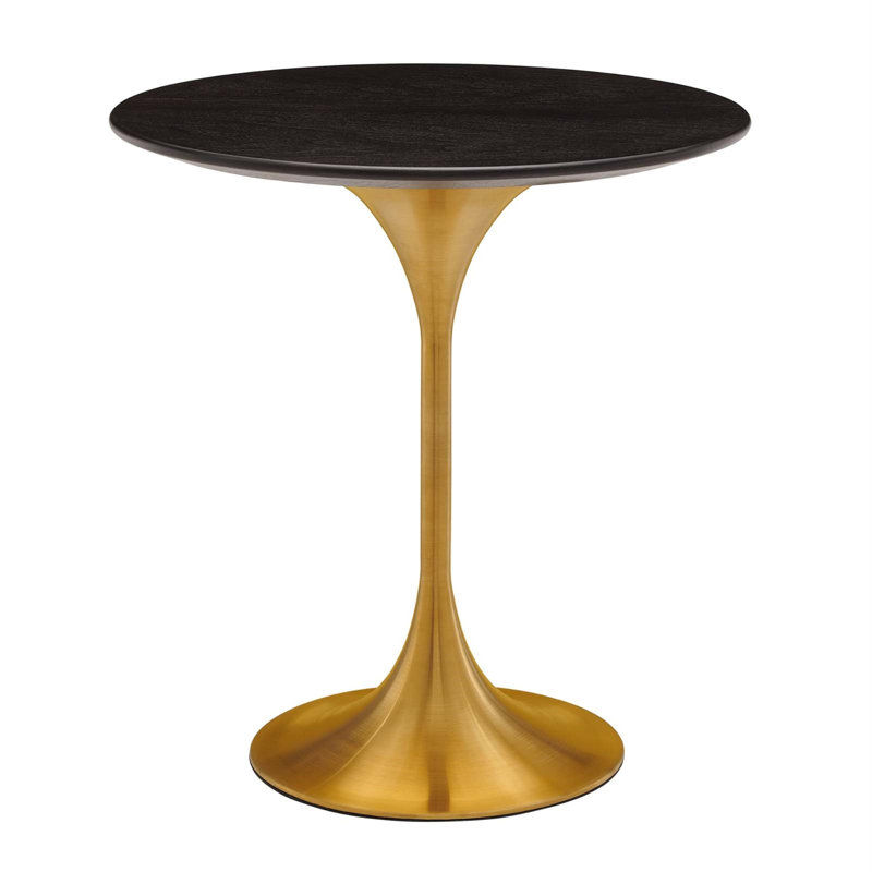 Table d'appoint ronde Modway Lippa, Noir, Doré