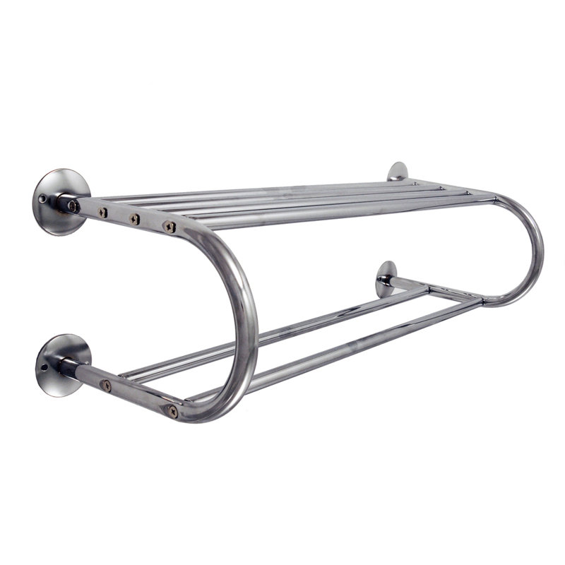 Metal Floating Shelf with Towel Bar