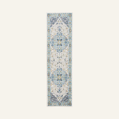 Barlow Oriental Cream/Blue/Yellow Indoor Rug