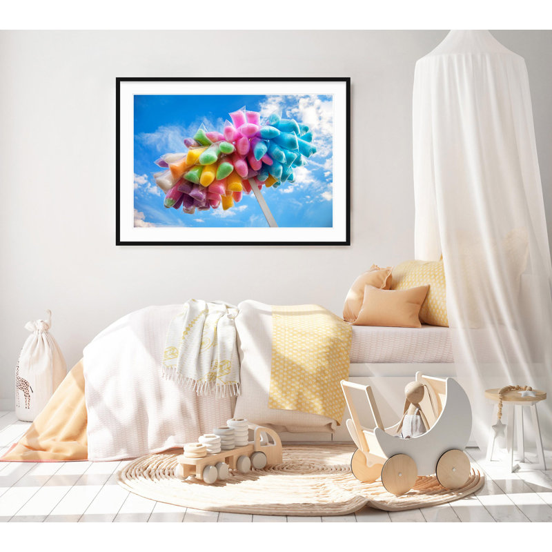 Cotton Candy Cloud - Picture Frame Photograph on Paper, 28.5" H x 40" W, Black Framed