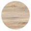 Élégante table d'appoint ronde en bois blanc utilitaire - entièrement assemblée, assemblée - lieu et utilisation avec présentoir assemblé