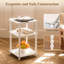 Table d'appoint, petite table de bout avec tablette de rangement, table de chevet moderne pour salon, chambre à coucher, bureau et petits espaces-133713563