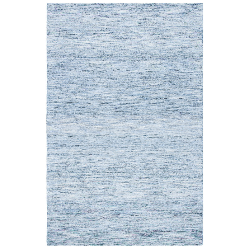 Amburgey Metro Hand Tufted Wool/Cotton Rug in Blue, Rectangle 3' x 5'