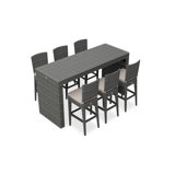 District 7 Piece Sunbrella Bar Height Dining Set With Cushion