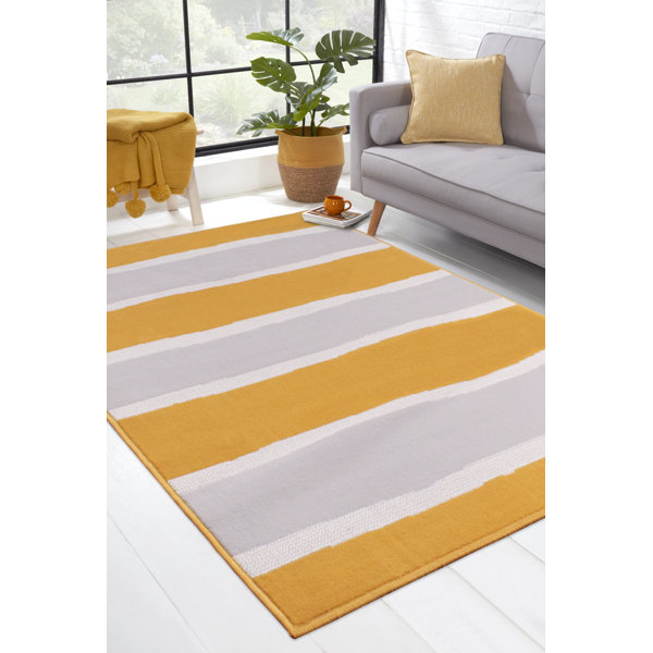 Ultimate Rug Ultimate Rug Co Abstract Machine Woven Ochre Area Rug | Wayfair.co.uk