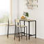 Ensemble de table de bar et chaises 3 pièces, ensemble de table de salle à manger industrielle pour 2 personnes, table de cuisine à hauteur de comptoir avec tabourets de bar, ensemble de table de petit déjeuner pour 2 petits espaces-137515473-137515471